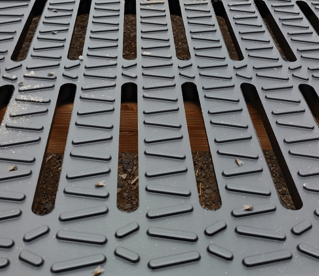 Textured floor aids traction